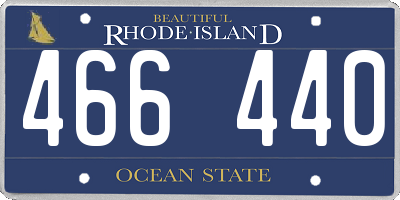 RI license plate 466440