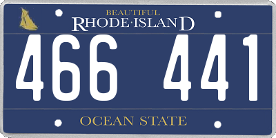RI license plate 466441
