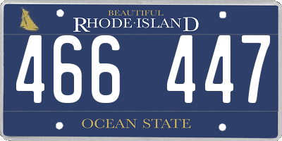 RI license plate 466447