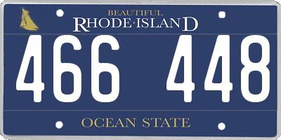 RI license plate 466448