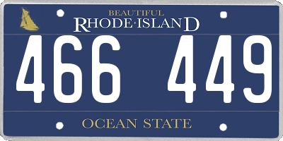 RI license plate 466449