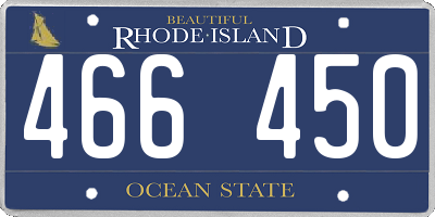 RI license plate 466450