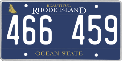 RI license plate 466459