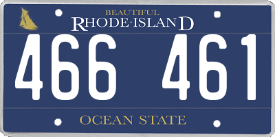 RI license plate 466461
