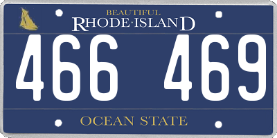 RI license plate 466469