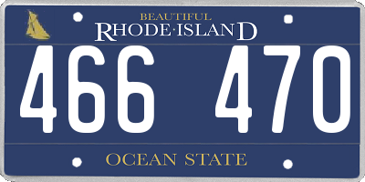 RI license plate 466470