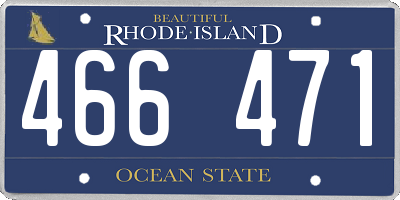 RI license plate 466471