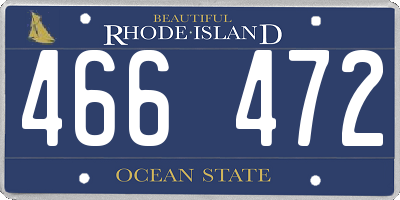 RI license plate 466472