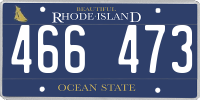 RI license plate 466473
