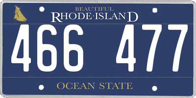 RI license plate 466477
