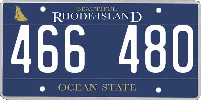 RI license plate 466480