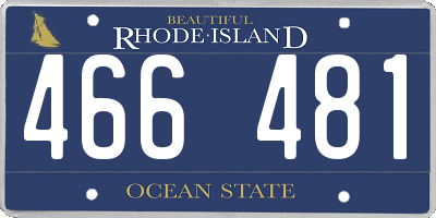 RI license plate 466481