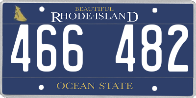 RI license plate 466482
