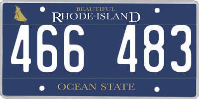 RI license plate 466483