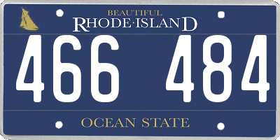 RI license plate 466484