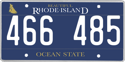 RI license plate 466485
