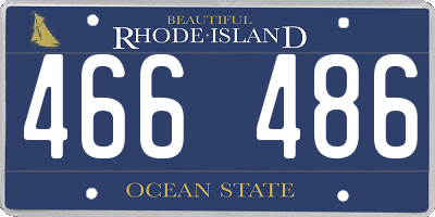 RI license plate 466486