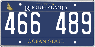 RI license plate 466489