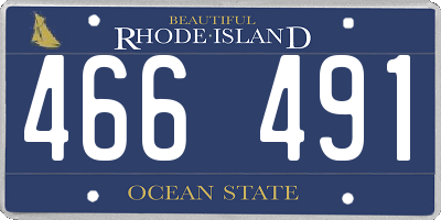 RI license plate 466491