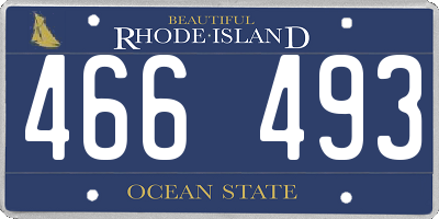 RI license plate 466493
