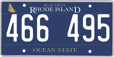 RI license plate 466495