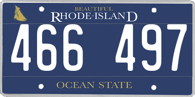 RI license plate 466497