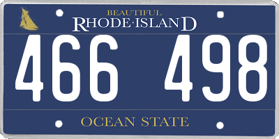 RI license plate 466498