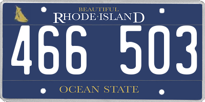 RI license plate 466503