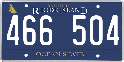 RI license plate 466504