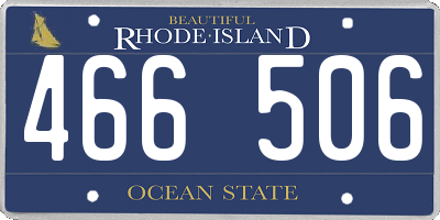 RI license plate 466506
