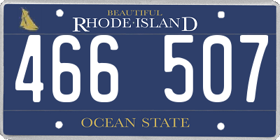 RI license plate 466507