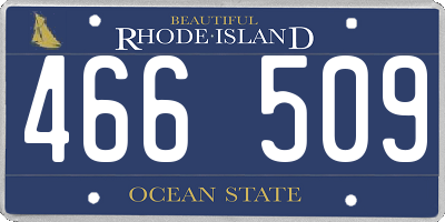 RI license plate 466509
