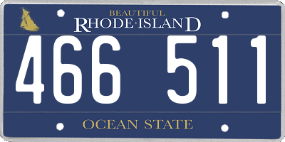 RI license plate 466511