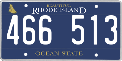 RI license plate 466513