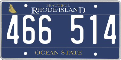 RI license plate 466514