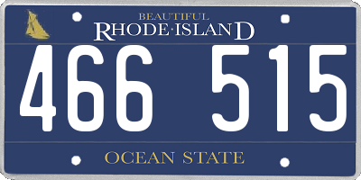RI license plate 466515