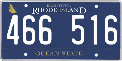 RI license plate 466516