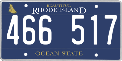 RI license plate 466517
