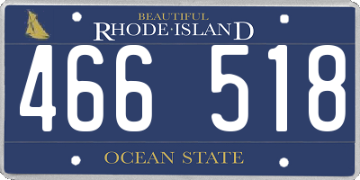 RI license plate 466518
