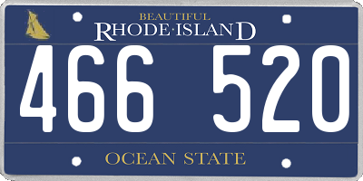 RI license plate 466520