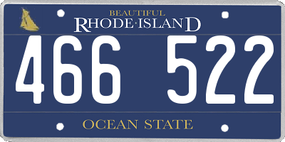 RI license plate 466522
