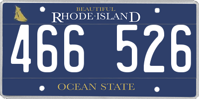 RI license plate 466526