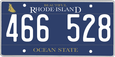 RI license plate 466528