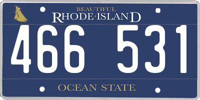 RI license plate 466531