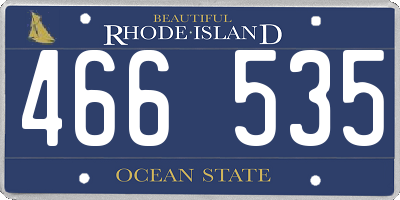 RI license plate 466535