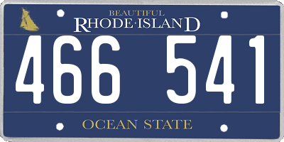 RI license plate 466541