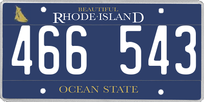 RI license plate 466543