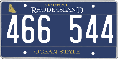 RI license plate 466544