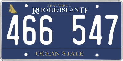RI license plate 466547