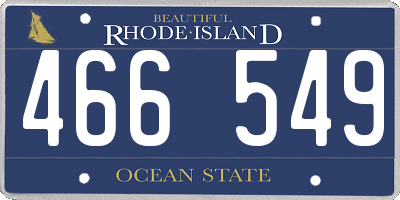 RI license plate 466549